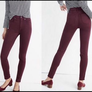 Madewell 10” High Rise Skinny Sateen Pants
